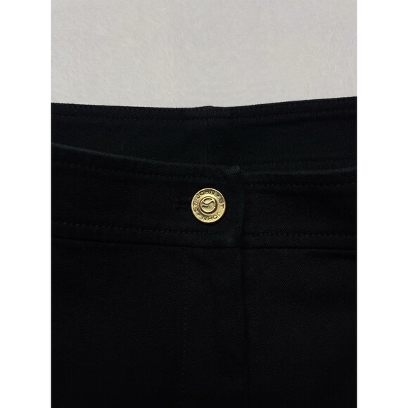 ST. JOHN Women's Size 6 Relaxed Straight Leg High-Rise Black Stretch Pants - Picture 7 of 16